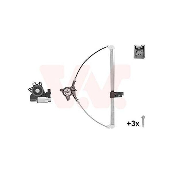 Van Wezel 2734268 Alzacristalli Elettrico Posteriore Destro Per Mazda 3 (Bk) 3 Berlina (Bk)-image