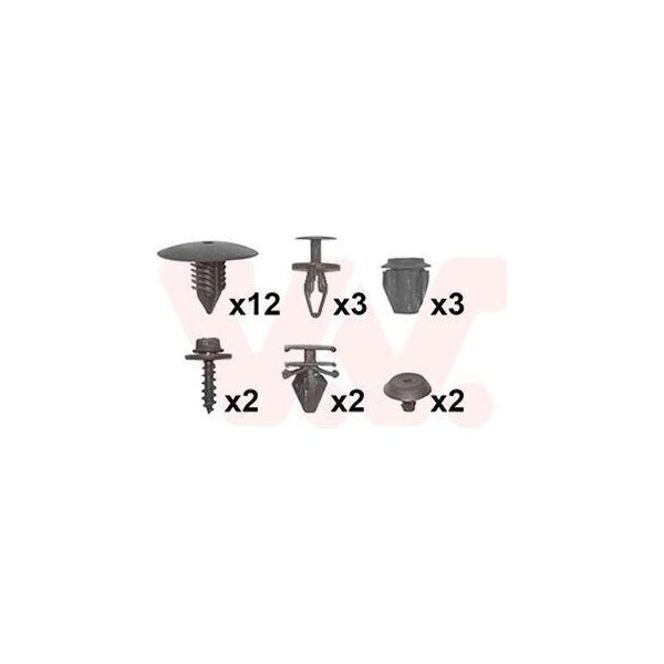 Van Wezel 4377796 - Oe 600385586R Kit Di Montaggio, Parafango Per Megane Iii-image
