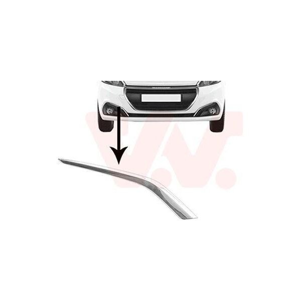 Van Wezel 4035582 Copertura Paraurti Anteriore Destra Adatta A Peugeot 208 I Hatchback (Ca, Cc) 208 Panel Van (Cr)-image