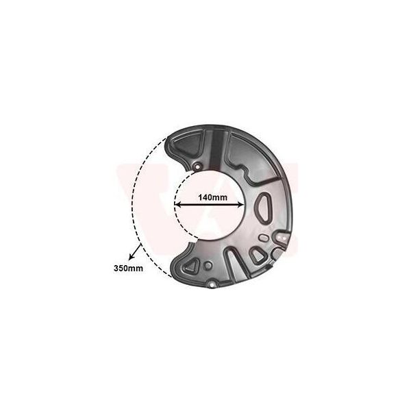 Van Wezel 3097371 - Oe 2044211120 Piastra Di Ancoraggio, Asse Anteriore Sinistro Per Classe E (W212), Classe E (C207), Classe E (S212), Classe Glk (X204), Classe C (W204), Classe C (S204), Cls (C218)-image