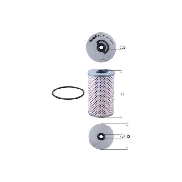 Filtro Carburante Mahle Kx 36D Per Volvo F80 Elemento Filtrante-image