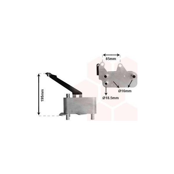 Van Wezel Radiatore Olio Cambio Automatico 02013700 Per Land Rover Freelander Suv (L314)-image