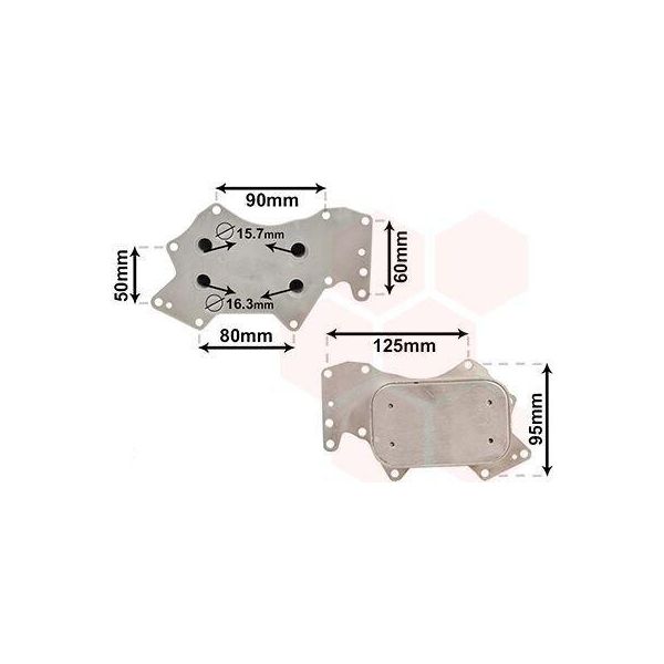 Van Wezel 03013711 - Radiatore Olio Per Q7 (4L), A8 (4E), A6 (4F), A4 (8H), A4 (8E), Touareg (7L), Phaeton (3D)-image
