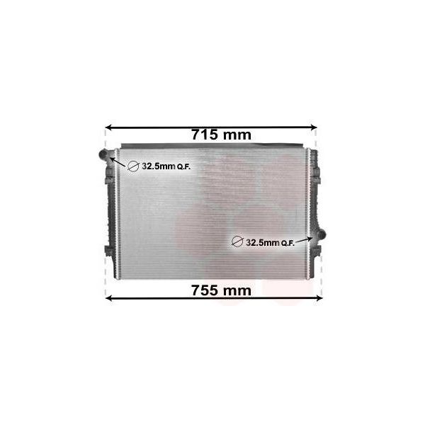 Van Wezel | Radiatore, Raffreddamento Motore (58002336) Adatto Per Audi, Skoda, Vw, Seat, Cupra-image