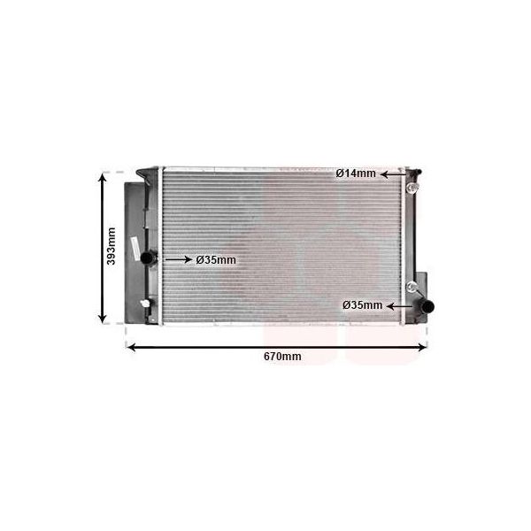 Van Wezel 53002474 - Oe 160022160 Radiatore, Raffreddamento Motore Per Auris (E15), Auris (E18), Corolla (E15), Verso (R2)-image