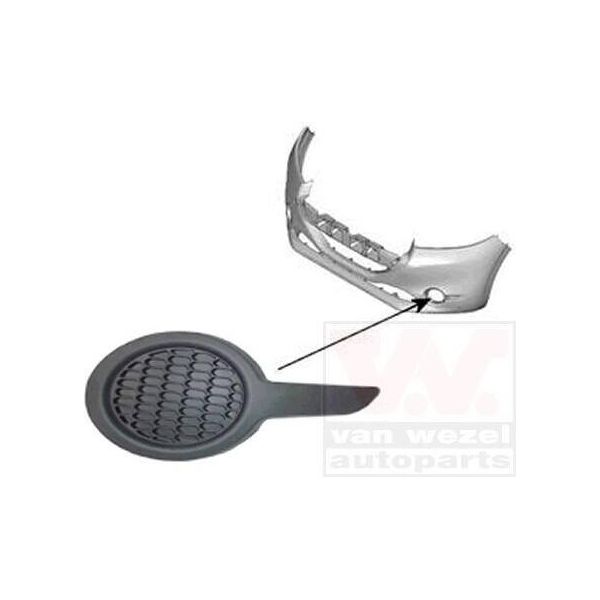 Van Wezel Griglia Di Ventilazione Griglia Paraurti Per Peugeot 208 I Hatchback (Ca, Cc) Senza Fori Per Fendinebbia-image