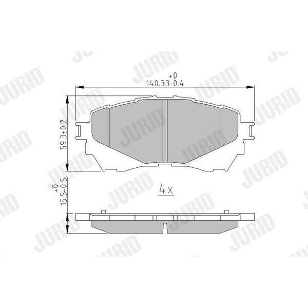 Set Di Pastiglie Freno Anteriori Jurid Per Mazda 6 Station Wagon (Gj, Gl) 573444J-image
