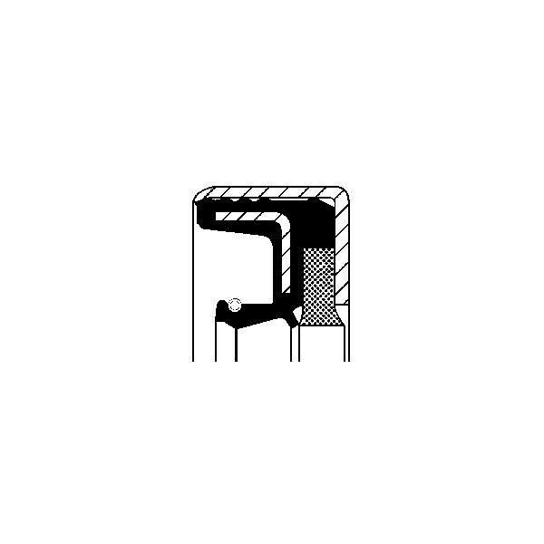 Paraolio Corteco Paraolio Differenziale 12019672B Nbr (Gomma Nitrile Butadiene)-image
