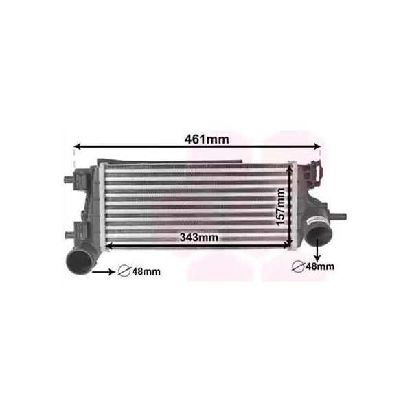 Van Wezel 18014703 - Intercooler Oe 1764929 Per C-Max, Focus Iii, Grand C-Max, Tourneo Connect, Transit Connect-image