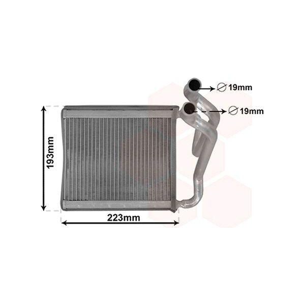Van Wezel 82006270 - Oe 97138A5000 Scambiatore Di Calore, Riscaldatore Per I30 (Gd), Ceed (Jd), Pro Ceed (Jd)-image