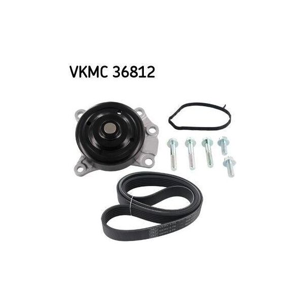 Skf Vkmc 36812 - Oe 1201 H0 Pompa Dell'acqua + Kit Di Fissaggio Per C1 (Pm, Pn), Aygo (B1), Yaris (P9)-image