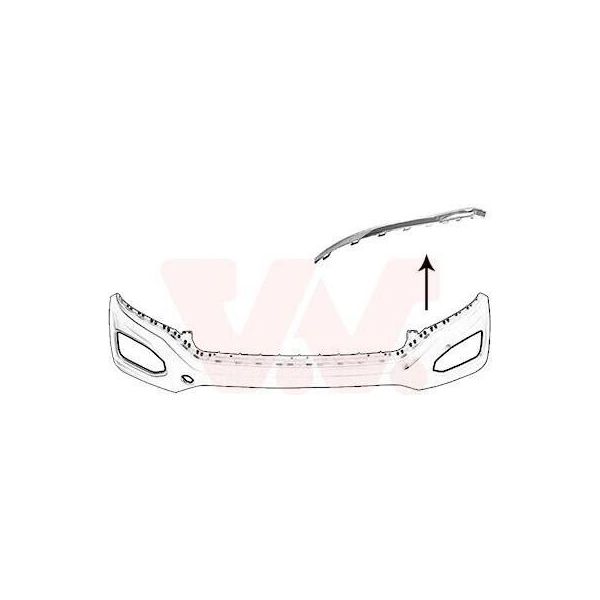 Van Wezel Modanatura Paraurti Anteriore Sinistra In Alto Sul Faro Principale Per Vw T-Roc (A11) T-Roc Cabrio (AC7)-image