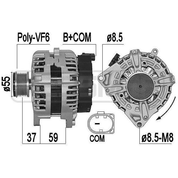 Alternatore Era 14V 175A Per MERCEDES-BENZ Cla Gla-Class A-Class B-Class-image