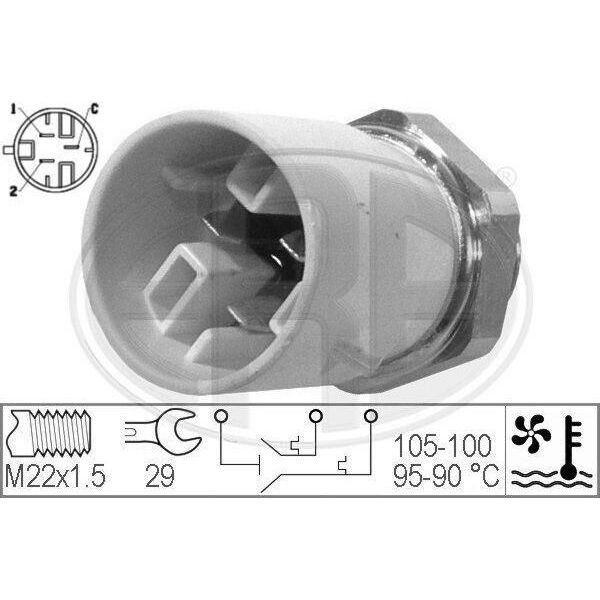 Era 330300 Interruttore Termico Ventola Radiatore Per Opel Astra F Cc (T92) Omega B Berlina (V94) Omega B Caravan (V94) Calibra A (C89)-image