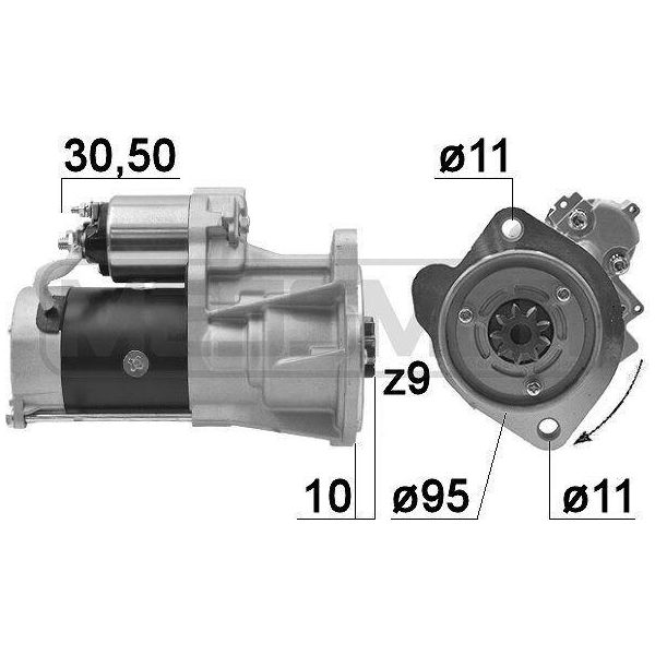 Era 220713A Motorino Di Avviamento 2,5 Kw Per Opel Movano Furgone (X70) 12 V-image