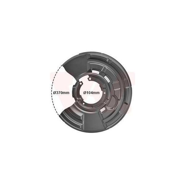 Van Wezel Parafango Disco Freno Per Bmw 1 Hatchback (F20) Posteriore Sinistro 0633373 Piastra Di Ancoraggio-image