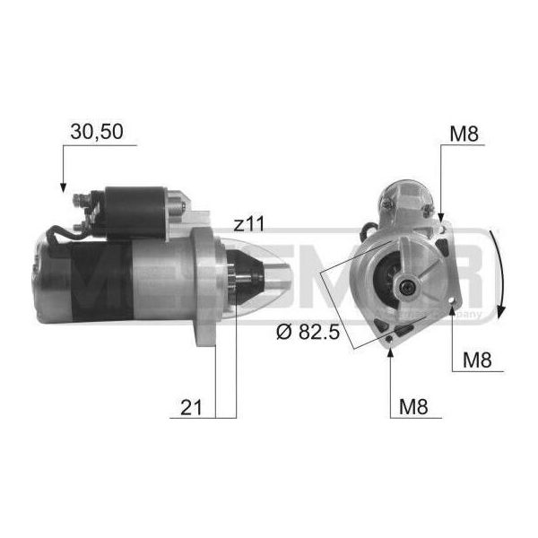 Era 220079A Motorino Di Avviamento 1,4 Kw Per Fiat 131 Berlina (131) 12 V-image