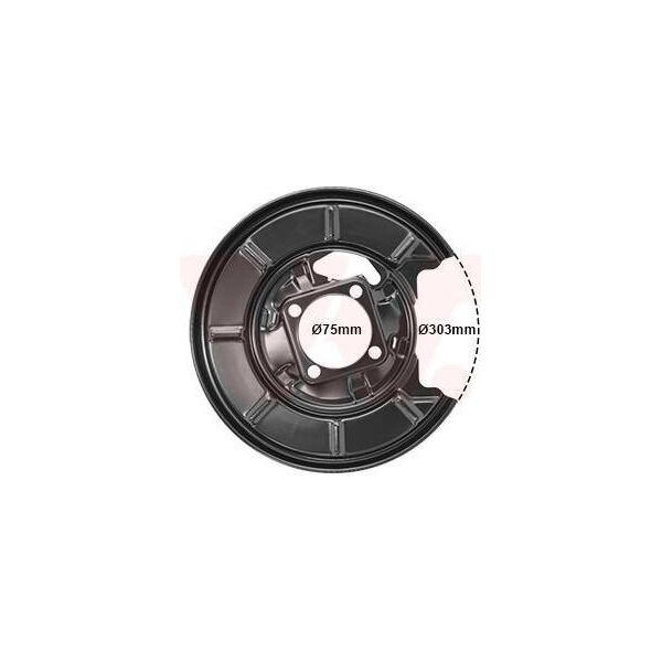 Van Wezel 3017374 - Oe 1694230220 Piastra Di Ancoraggio, Asse Posteriore Destro Per Classe A (W169), Classe B (W245)-image