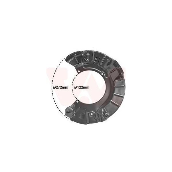 Van Wezel Parafango Disco Freno Per Mini Hatchback (R50, R53) Anteriore Destro 0502372 Piastra Di Ancoraggio-image