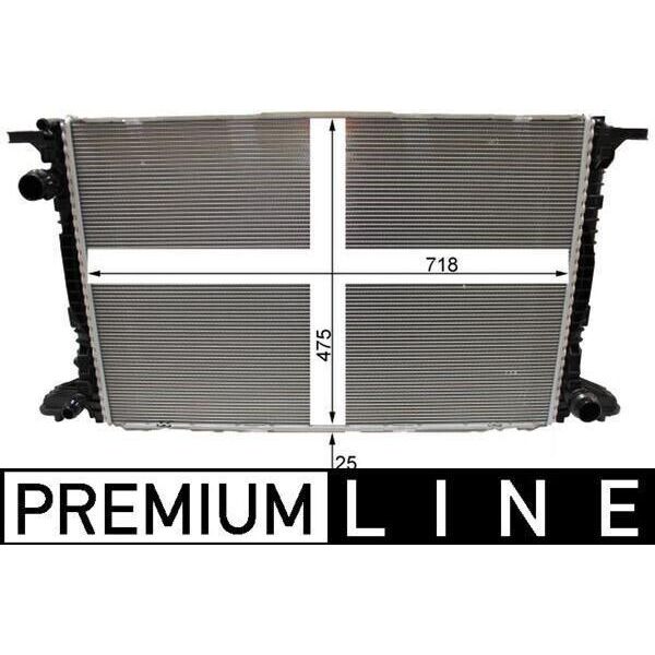 Mahle Cr 2180 000P Radiatore Radiatore Acqua Radiatore Motore Per Audi A4 B9 Avant (8W5, 8WD) A6 Avant (4A5, C8) A5 Sportback (F5A) Q5 (Fyb) Q7 (4MB) A5 Coupé-image