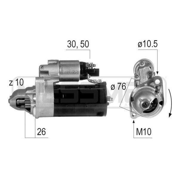 Era 220636A - Oe 059 911 023 P Motorino Di Avviamento, Motorino Di Avviamento Per A4 (8E), A4 (8H), A6 (4F), A8 (4E), Phaeton (3D)-image