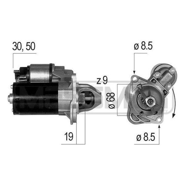 Era 220648A Motorino Di Avviamento 1,1 Kw Per Opel Corsa D Hatchback (S07) 12 V-image