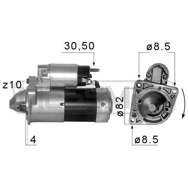 Era 220580A - Motorino Di Avviamento Oe M001T30171 Per Astra H, Astra J, Insignia A (G09), Signum (Z03), Vectra C (Z02), Zafira B, Zafira Tourer C-image