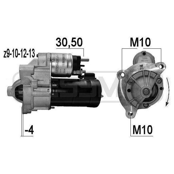 Era 220074A Motorino Di Avviamento 1,4 Kw Per Fiat Ducato Furgone (244) 12 V-image