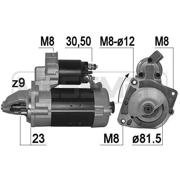 Era 220033A Motorino Di Avviamento 2,3Kw Per Piattaforma/Telaio Fiat Ducato (230) 12V-image