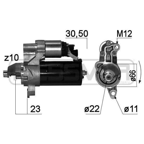 Era 220848A Motorino Di Avviamento 1,7 Kw Per Audi A4 Avant (8K5, B8) 12 V-image