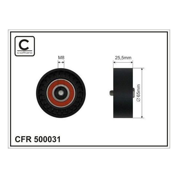 Caffaro 500031 Puleggia Folle Cinghia A V 65Mm Per Opel Insignia Caravan Astra J Sports Tourer (P10) Astra J Zafira Tourer C (P12) Insignia-image