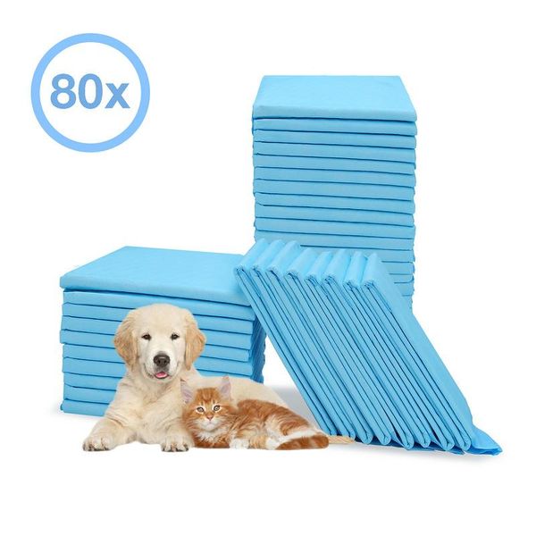 Tolletour Tappetini Per Cuccioli Tappetini Igienici Per Cani Ultra Assorbenti Tappetini Per L'addestramento Dei Cuccioli Cura Degli Animali Domestici 60*60CM - 80X-image