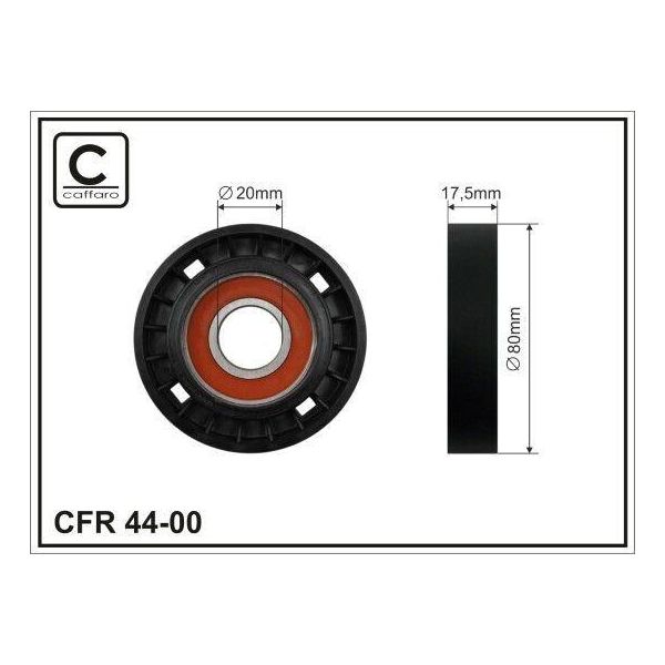 Caffaro 44-00 Puleggia Folle Cinghia A V 80Mm Per Fiat Punto (176) Strada Pickup (178) Palio Weekend (178DX) Per Lancia Kappa Sw (838B)-image