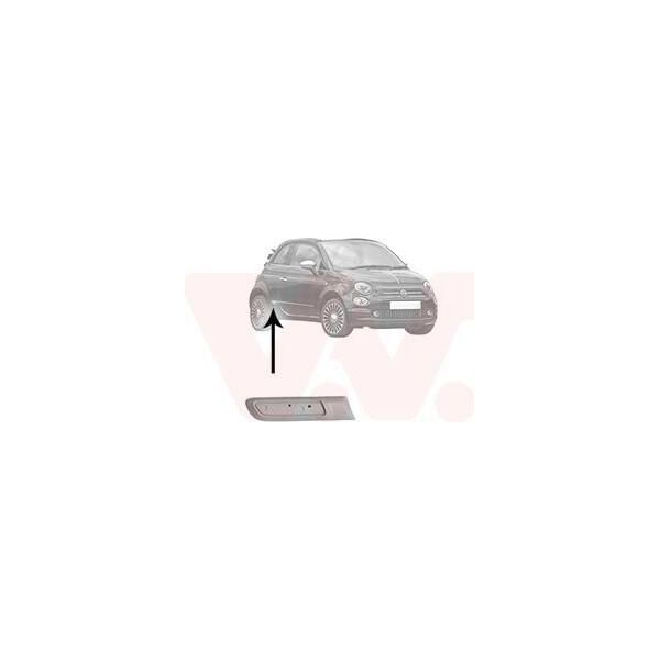 Van Wezel Listello Di Protezione Laterale Posteriore Destro 1604430 Per Fiat 500 (312) 500 C (312) Per Abarth 500 / 595 / 695 Hatchback (312)-image