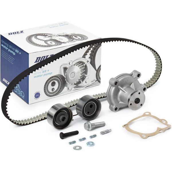 Dolz KD142 Set Cinghia Di Distribuzione + Pompa Dell'acqua Per Opel Astra H Caravan (A04) Astra H Hatchback (A04) Astra G Cc (T98) Astra H Gtc (A04) Astra G Caravan-image