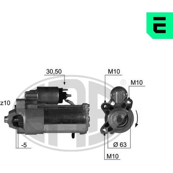 Era 220419A Motorino Di Avviamento 2,2 Kw Per Ford Mondeo Iv Turnier (BA7) 12 V-image