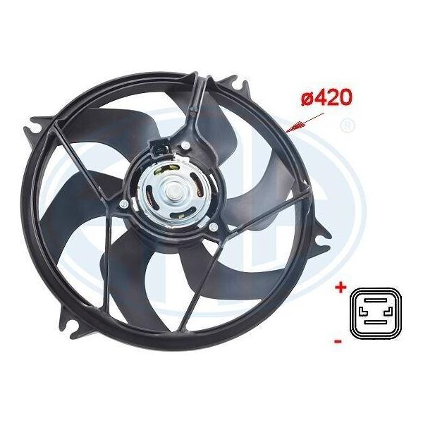 Era 352042 - Ventola Radiatore Oe 1253 C8 Per Xsara, Jumpy (B), Jumpy (U6U), Berlingo, 807 (Eb), Partner, Partner (5, G), Partner Tepee-image