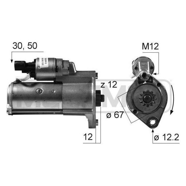 Era 220521A Motorino Di Avviamento 2,2Kw Per Vw Crafter 30-50 Kasten (2E) 12V-image