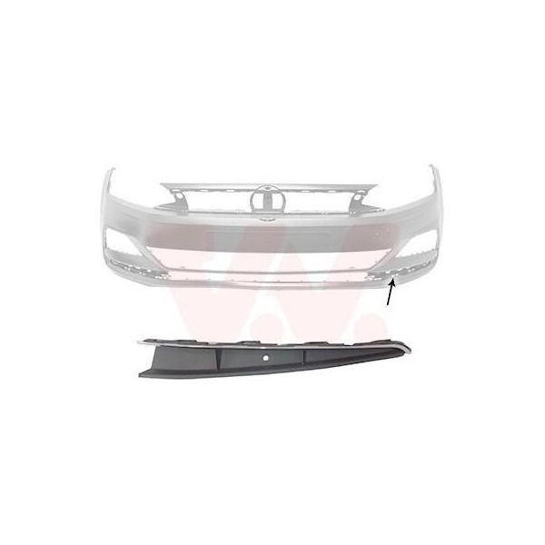 Van Wezel Griglia Di Ventilazione Paraurti Per Vw Polo (AW1, BZ1) Cromata/Nera-image