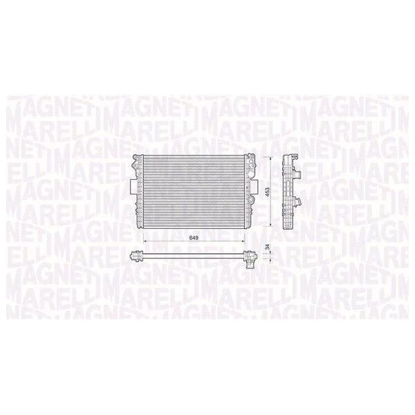 Magneti Marelli 350213169000 Radiatore Radiatore Acqua Radiatore Motore Per Fiat Marea Weekend (185) Marea (185) Per Piattaforma/Telaio Iveco Daily Iii-image