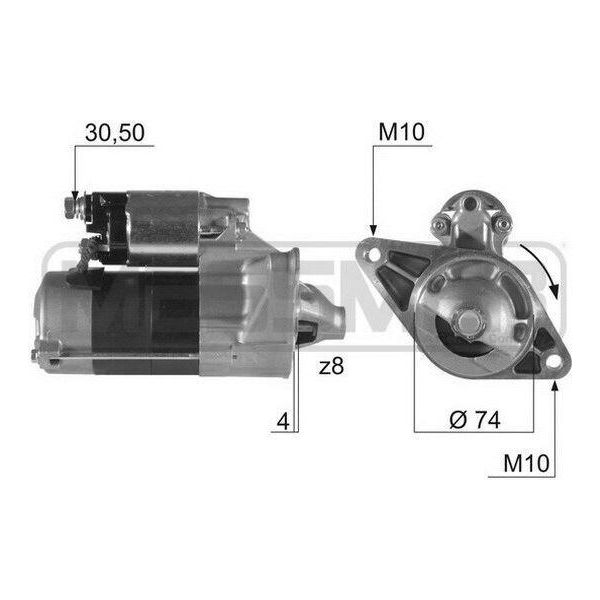 Era 220209A Motorino Di Avviamento 0,8 Kw Per Mazda MX-5 Iii (Nc) 12 V-image