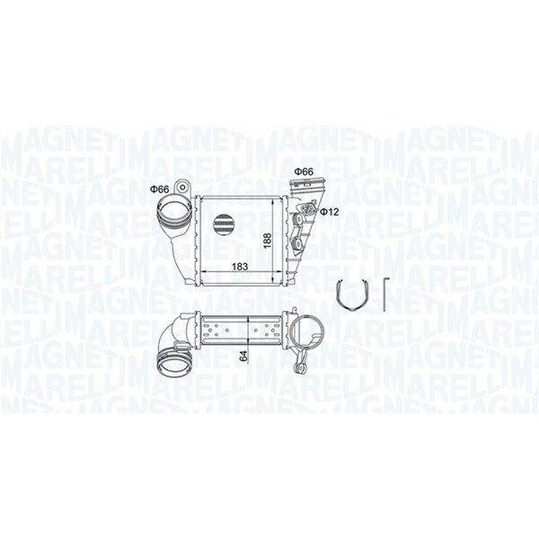 Magneti Marelli 351319204870 Intercooler Llk Per Vw Golf Iv Hatchback (1J1) Turbo Intercooler-image