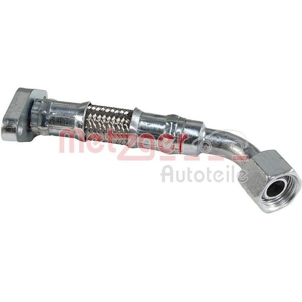 Metzger Tubo Dell'olio Per Turbocompressore Tubo Di Alimentazione Dell'olio Turbocompressore 2361148 Per Vw Golf Iv Hatchback (1J1) Golf V Hatchback (1K1) Polo (9N) Touran-image