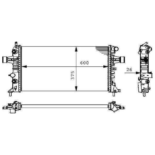 Mahle Original Radiatore Raffreddamento Motore Cr 228 000S Per Opel Astra G Cc (T98)-image