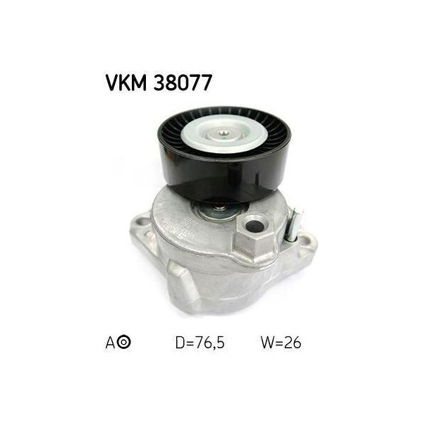 Skf VKM38077 Rullo Tenditore, Cinghia Trapezoidale Dentata Oe 2722000070 Compatibile Con Classe E, Sprinter, Viano, Vito, Classe C, Classe Clc, Clk, Cls, Classe G, Classe Gl, Classe Glk, Classe R, Classe S, Sl, Slk-image