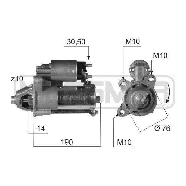 Era 220374A Motorino Di Avviamento 1,4 Kw Per Ford Transit Connect (P65, P70, P80) 12 V-image