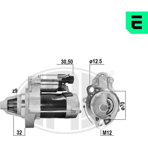 Era 221073A Motorino Di Avviamento 0,8 Kw Per Honda Jazz Ii Hatchback (Gd, GE3, GE2) 12 V-image