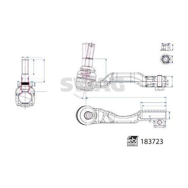 Swag Testina Tirante Tirante Per Bmw X5 (G05) Anteriore Sinistro 33 10 9167-image
