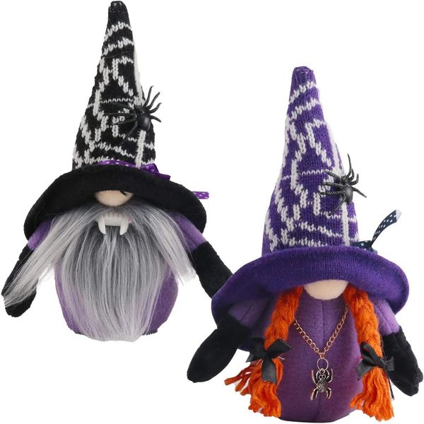 2 Pezzi Decorazione Di Halloween Gnomo, Gnomo Decorazione Peluche, Senza Volto Vecchio Rudolph Casa Delle Bambole Ornamenti Per Decorazioni Di Halloween,-image
