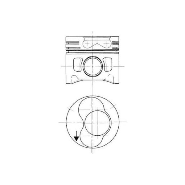 Kolbenschmidt 99743720 Pistone Per Vw Transporter Iv Bus (70B, 70C, 7DB, 7DK, 70J, 70K, 7DC, 7DJ) Transporter Iv Furgone (70A, 70H, 7DA, 7DH)-image